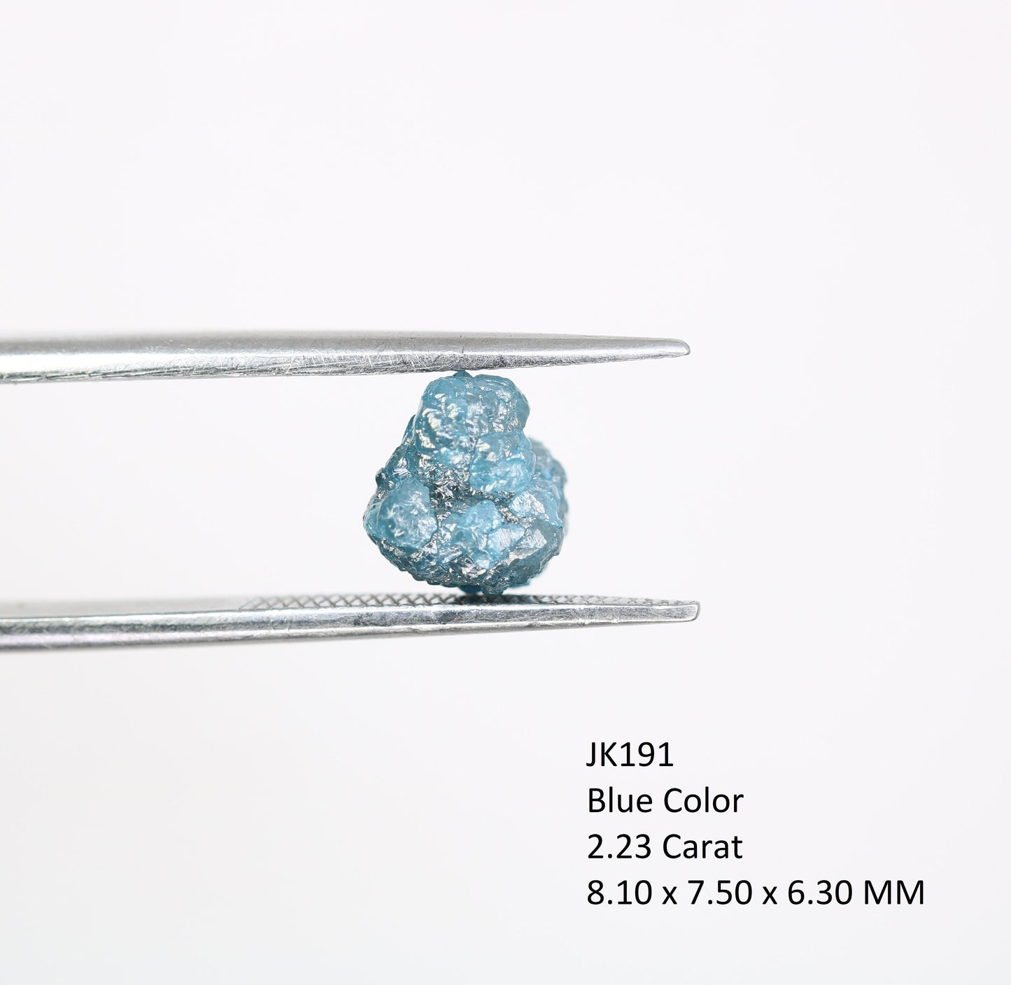 2.23 CT 8.10 MM Loose Fancy Blue Irregular Cut Rough Diamond, Unique Gemstone for Designer Pendants