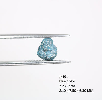 2.23 CT 8.10 MM Loose Fancy Blue Irregular Cut Rough Diamond, Unique Gemstone for Designer Pendants
