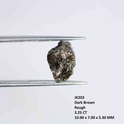 3.25 CT 10MM Black Natural Raw Uncut Salt and Pepper Diamond, Unique Gemstone for Pendant Necklaces, Bracelets, and Anniversary Gifts