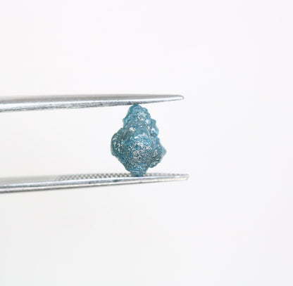 2.23 CT 8.10 MM Loose Fancy Blue Irregular Cut Rough Diamond, Unique Gemstone for Designer Pendants