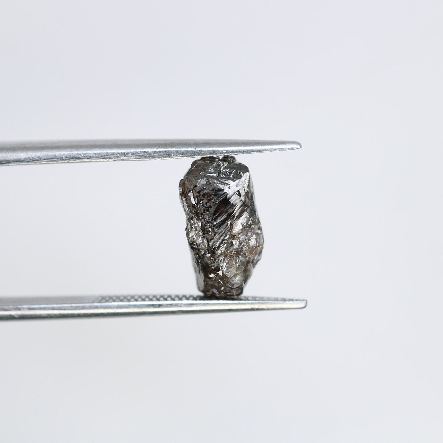3.25 CT 10MM Black Natural Raw Uncut Salt and Pepper Diamond, Unique Gemstone for Pendant Necklaces, Bracelets, and Anniversary Gifts