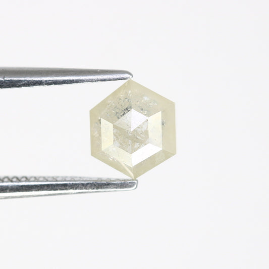 0.75 CT Natural Loose Hexagon - Salt and Pepper Hexagon For Rings - Rings Gifts For Wedding -  Fancy Gift for Her - Handmade Diamond