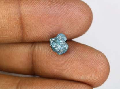 2.23 CT 8.10 MM Loose Fancy Blue Irregular Cut Rough Diamond, Unique Gemstone for Designer Pendants