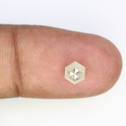 0.75 CT Natural Loose Hexagon - Salt and Pepper Hexagon For Rings - Rings Gifts For Wedding -  Fancy Gift for Her - Handmade Diamond