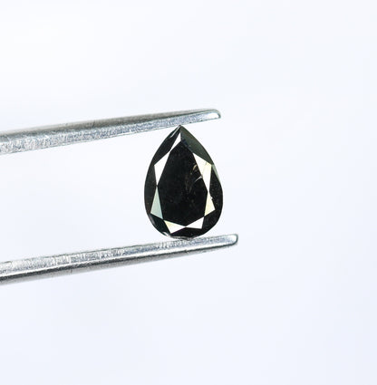 0.29 CT Loose Pear Salt and Pepper Black Diamond | Ideal Gem for Custom Engagement Ring Unique Black Diamond Perfect Christmas Gift for Her