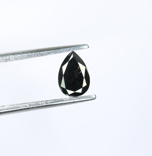 0.29 CT Loose Pear Salt and Pepper Black Diamond | Ideal Gem for Custom Engagement Ring Unique Black Diamond Perfect Christmas Gift for Her