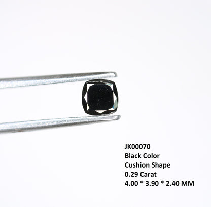 0.29 CT Rustic Black Cushion Cut Diamond | Unique Wedding or Special Occasion Gift, Proposal Ring for Her, Gold Ring