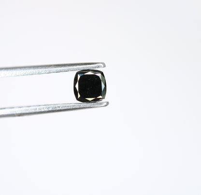 0.29 CT Rustic Black Cushion Cut Diamond | Unique Wedding or Special Occasion Gift, Proposal Ring for Her, Gold Ring