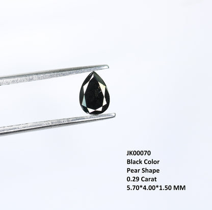0.29 CT Loose Pear Salt and Pepper Black Diamond | Ideal Gem for Custom Engagement Ring Unique Black Diamond Perfect Christmas Gift for Her