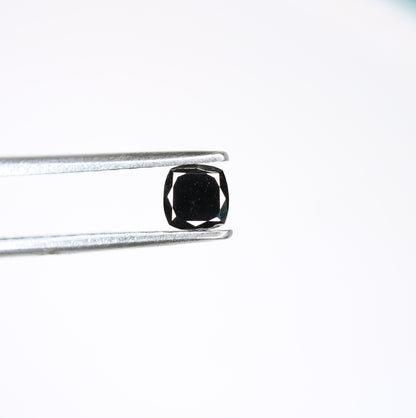 0.29 CT Rustic Black Cushion Cut Diamond | Unique Wedding or Special Occasion Gift, Proposal Ring for Her, Gold Ring