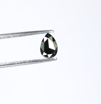 0.29 CT Loose Pear Salt and Pepper Black Diamond | Ideal Gem for Custom Engagement Ring Unique Black Diamond Perfect Christmas Gift for Her