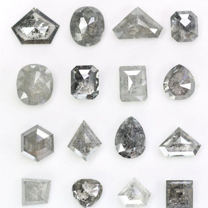 Unique Salt and Pepper Diamonds | Mixed Shape Loose Natural Diamonds for Earrings, Wedding Rings, Necklaces | Perfect Gift for Her