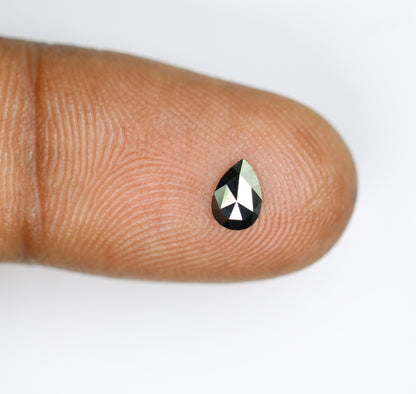 0.29 CT Loose Pear Salt and Pepper Black Diamond | Ideal Gem for Custom Engagement Ring Unique Black Diamond Perfect Christmas Gift for Her