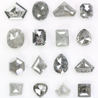 Unique Salt and Pepper Diamonds | Mixed Shape Loose Natural Diamonds for Earrings, Wedding Rings, Necklaces | Perfect Gift for Her