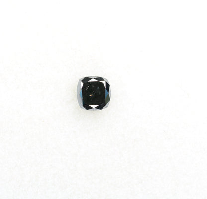 0.29 CT Rustic Black Cushion Cut Diamond | Unique Wedding or Special Occasion Gift | Proposal Ring for Her | Gold Ring Diamond