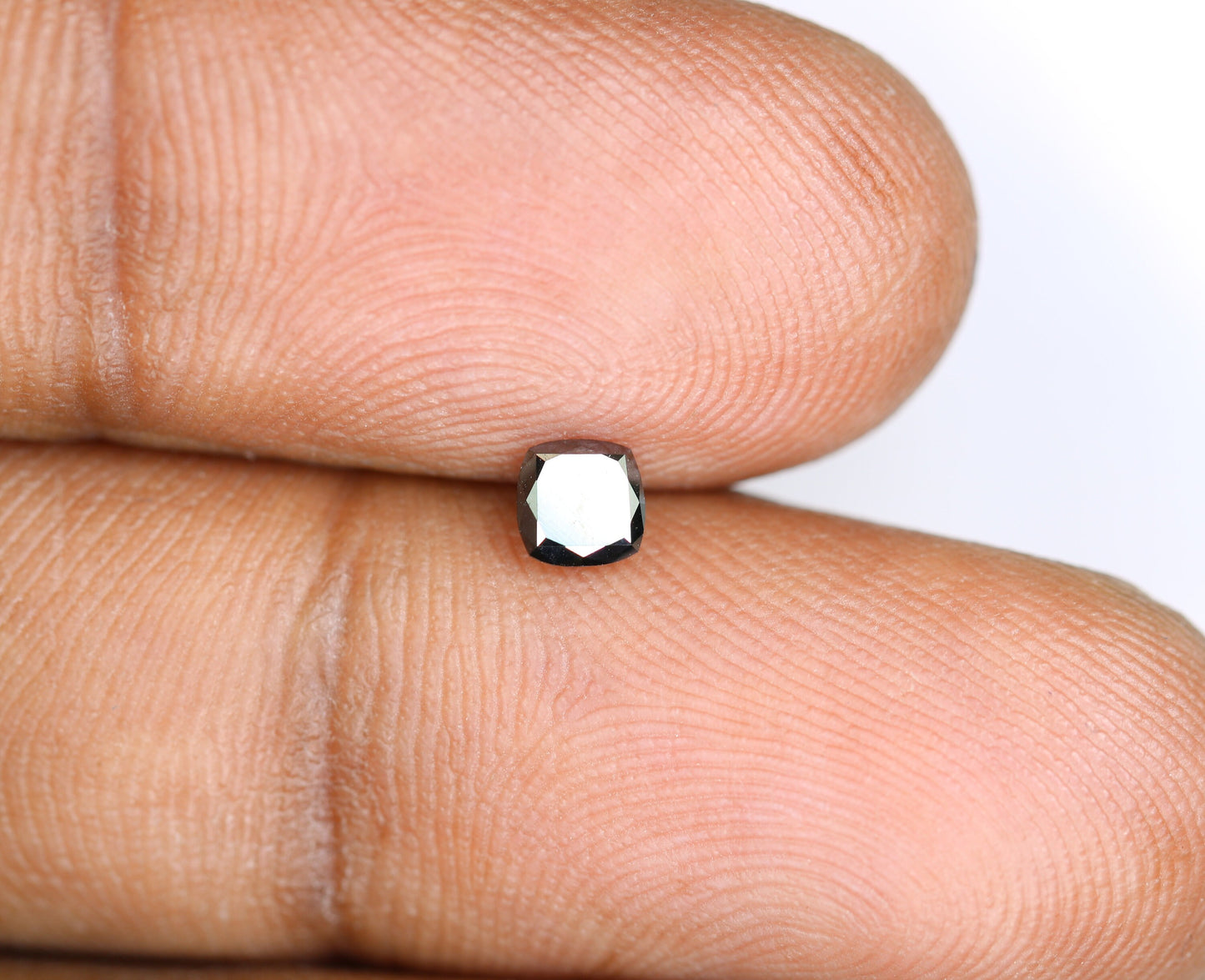 0.29 CT Rustic Black Cushion Cut Diamond | Unique Wedding or Special Occasion Gift, Proposal Ring for Her, Gold Ring