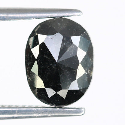 1.03 CT Polished Oval Shape Natural Salt and Pepper Diamond | Loose Diamond for Proposal Ring, Gold Ring