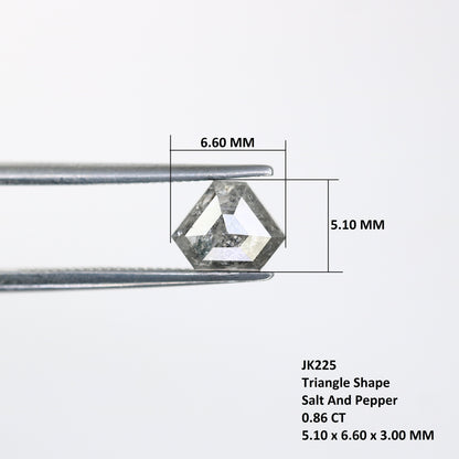 0.86 CT Natural Fancy Triangle Cut Rustic Salt And Paper Diamond For Fancy JweleryFor Gold Ring Diamonds