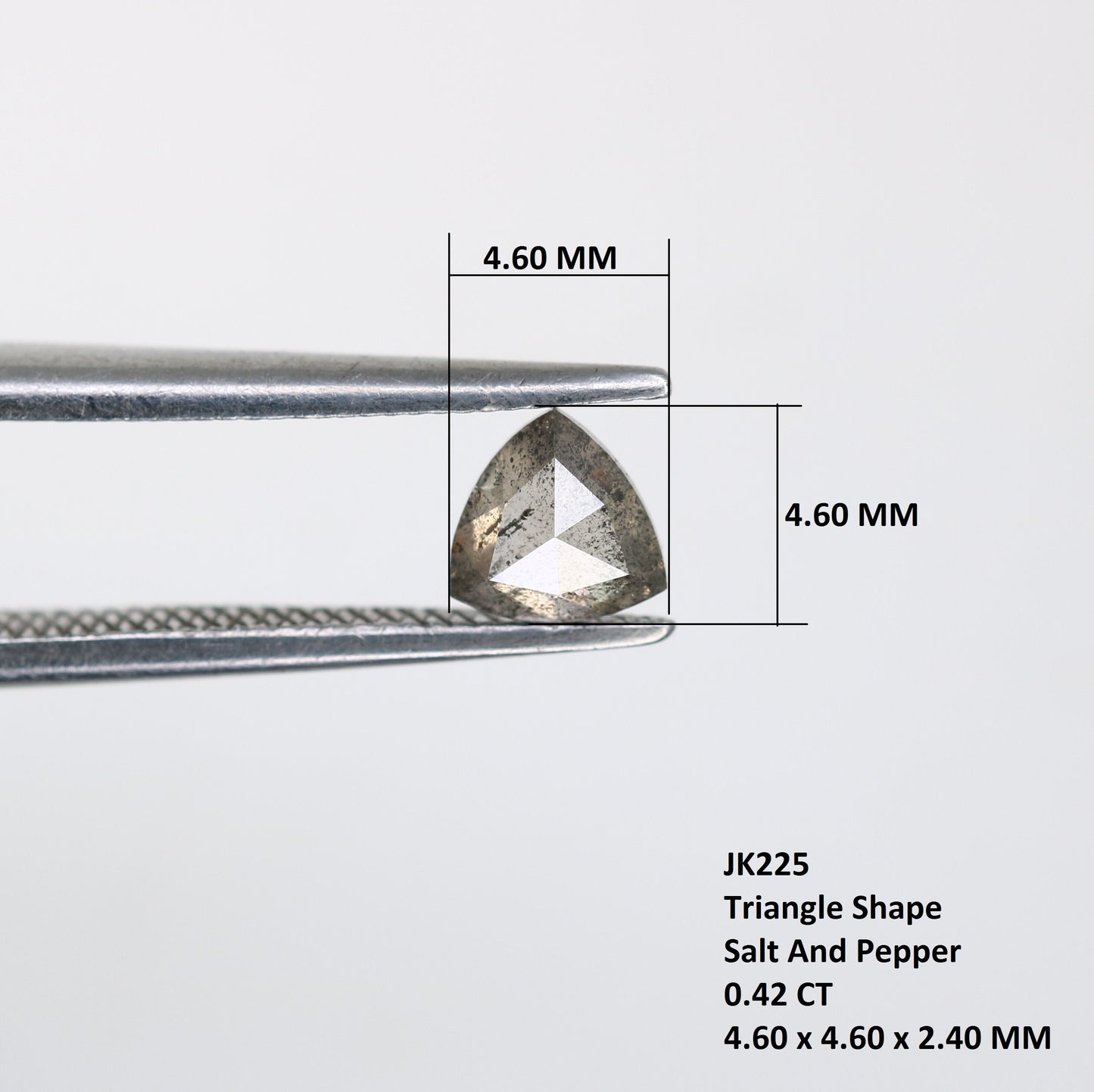 0.42  CT Fancy Triangle Shaped Rustic NAtural Salt and Paper Loose Diamond For Promise RingFor Gold Ring Diamonds