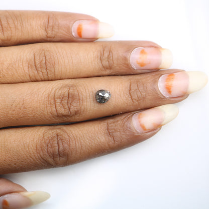 1.15 CT Natural Salt and Pepper Rustic Pear Shaped Diamond | Loose Polished Gem for Custom Engagement Ring | Unique Gold Ring Accent