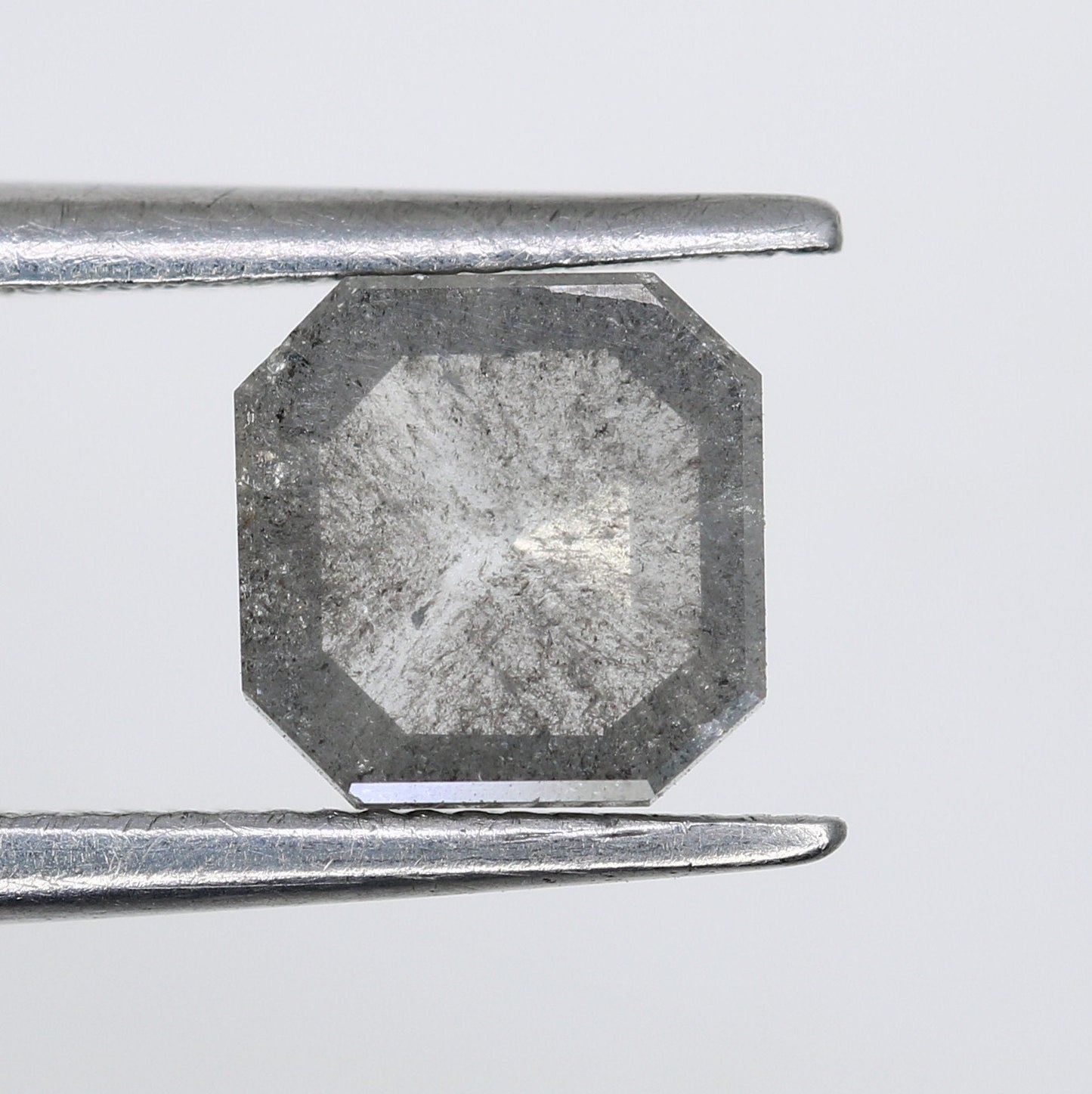 0.73 CT Asscher Shaped Natural salt and paper Rustic Diamond For Promise RingFor Gold Ring Diamonds