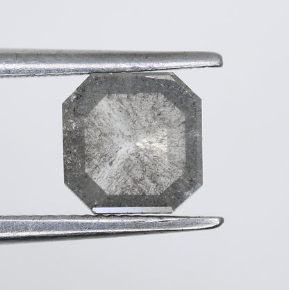 0.73 CT Asscher Shaped Natural salt and paper Rustic Diamond For Promise RingFor Gold Ring Diamonds