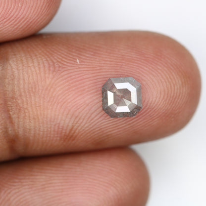 0.73 CT Asscher Shaped Natural salt and paper Rustic Diamond For Promise RingFor Gold Ring Diamonds