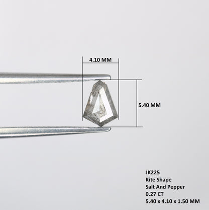0.27 CT Shape Salt and Pepper Kite Shape - Natural Kite shape Loose Diamond -For 14k Gold Jewelry - Christmas Gift - LABORDAY Offer