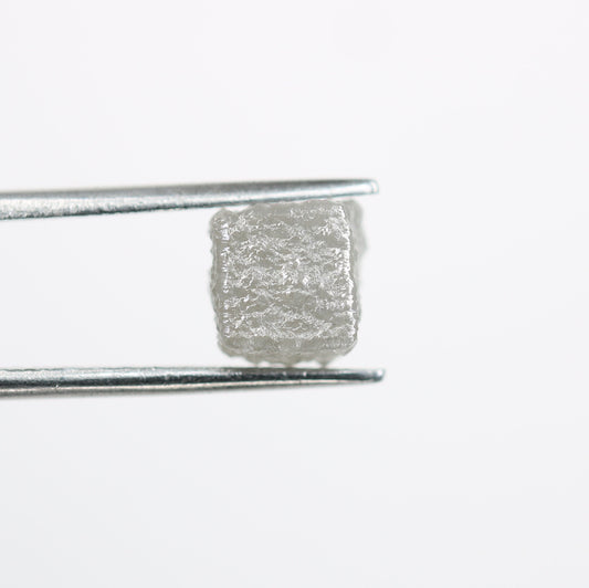 3.3 CT natural grey cube rough diamond for wedding jewelry engagement ring gift for mom gift for wife birthday present