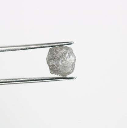 3.56 CT raw grey diamond cube unique fancy grey rough gemstone for custom pendant perfect Mother's Day gift designer ring stone