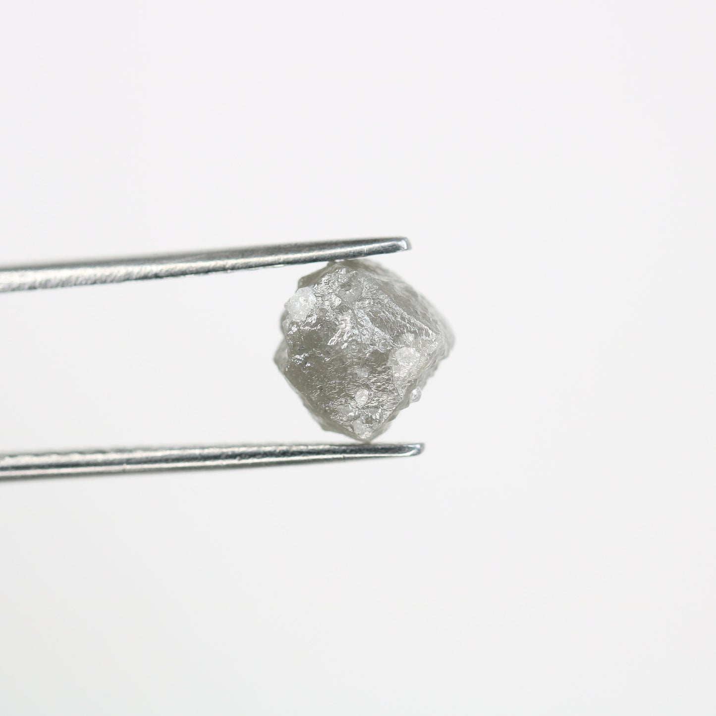 3.56 CT raw grey diamond cube unique fancy grey rough gemstone for custom pendant perfect Mother's Day gift designer ring stone