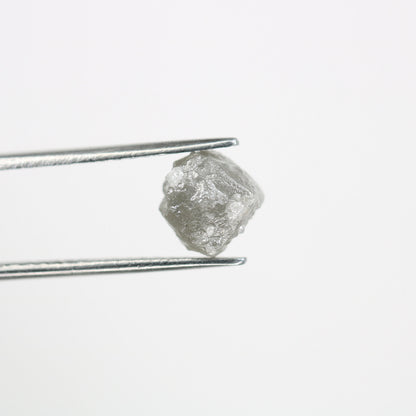 3.56 CT raw grey diamond cube unique fancy grey rough gemstone for custom pendant perfect Mother's Day gift designer ring stone