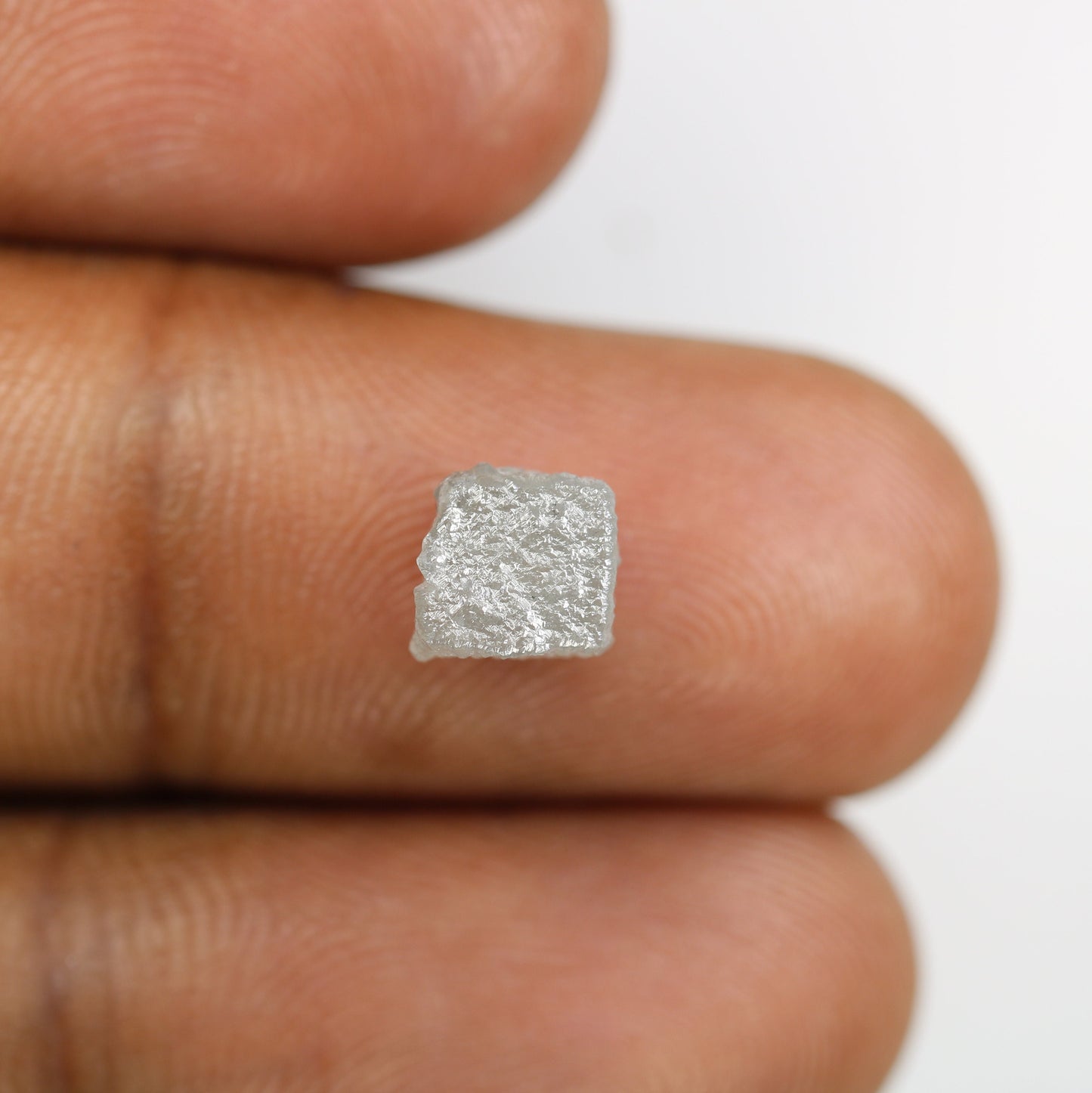 3.3 CT natural grey cube rough diamond for wedding jewelry engagement ring gift for mom gift for wife birthday present