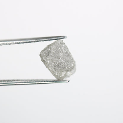5.4 CT natural grey cube rough diamond for engagement ring wedding jewelry making gift for men gift for wife wedding present