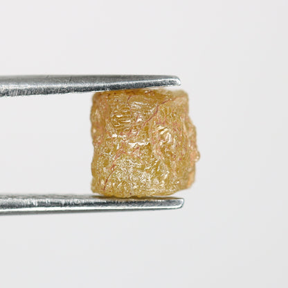 2.85 CT natural dark yellow cube rough diamond for cube diamond ring fancy rough jewelry gift for girlfriend anniversary present