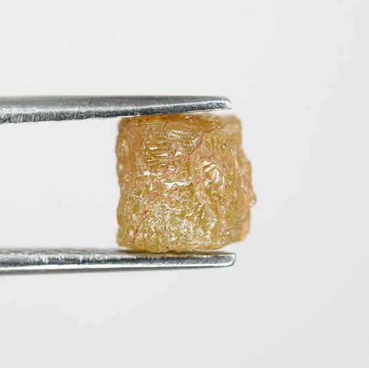 2.85 CT natural dark yellow cube rough diamond for cube diamond ring fancy rough jewelry gift for girlfriend anniversary present