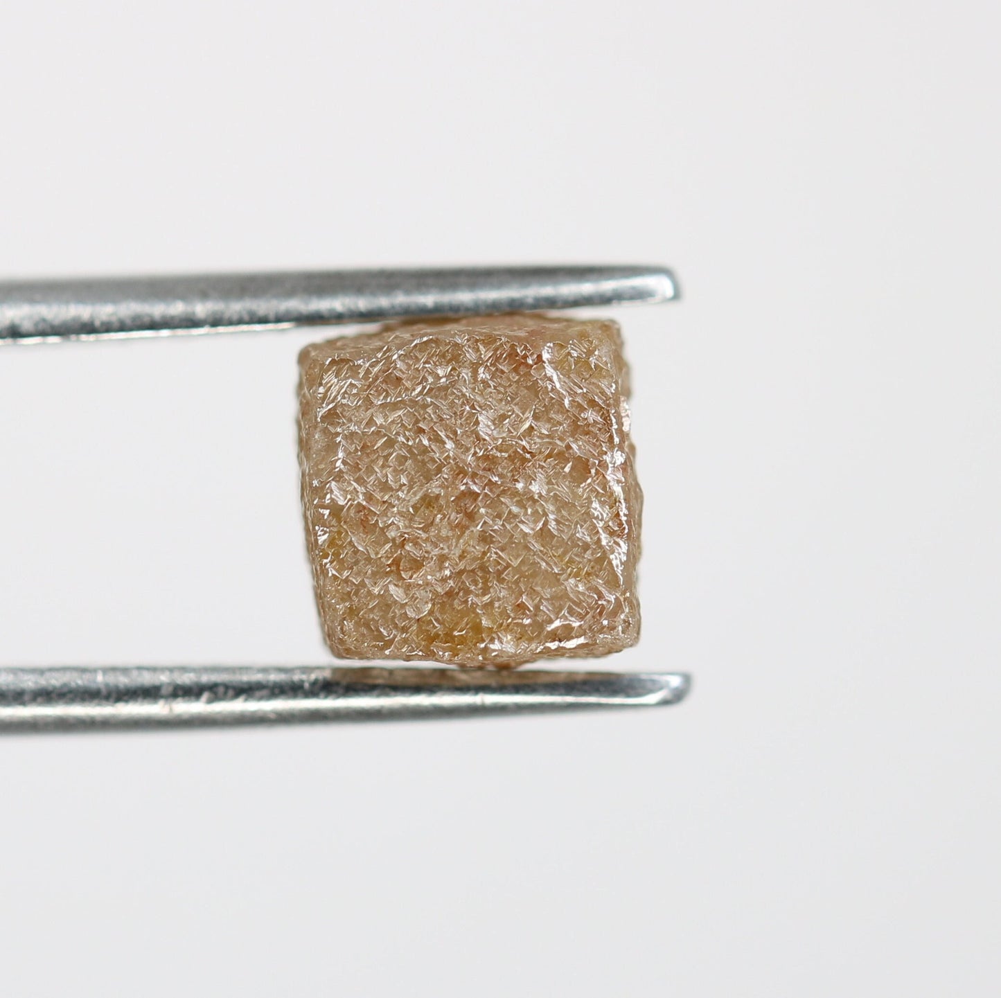 2.47 CT natural light peach cube raw diamond for proposal ring peach diamond pendant gift for girlfriend birthday present
