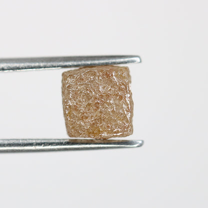 2.47 CT natural light peach cube raw diamond for proposal ring peach diamond pendant gift for girlfriend birthday present