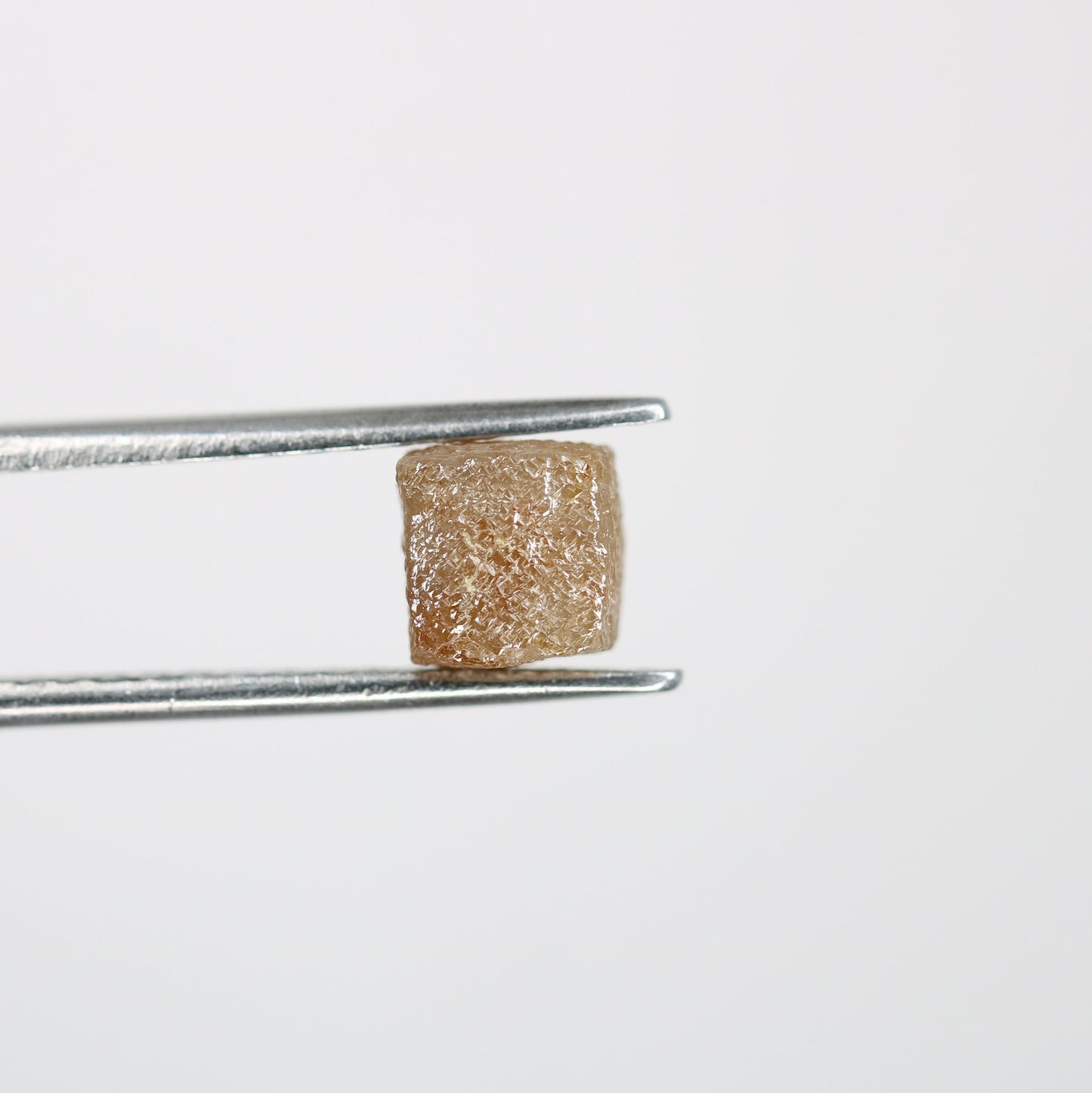 2.47 CT natural light peach cube raw diamond for proposal ring peach diamond pendant gift for girlfriend birthday present