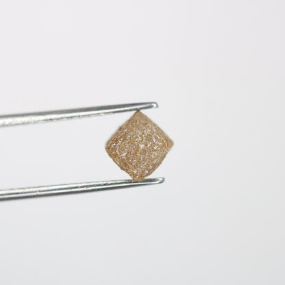 2.47 CT natural light peach cube raw diamond for proposal ring peach diamond pendant gift for girlfriend birthday present