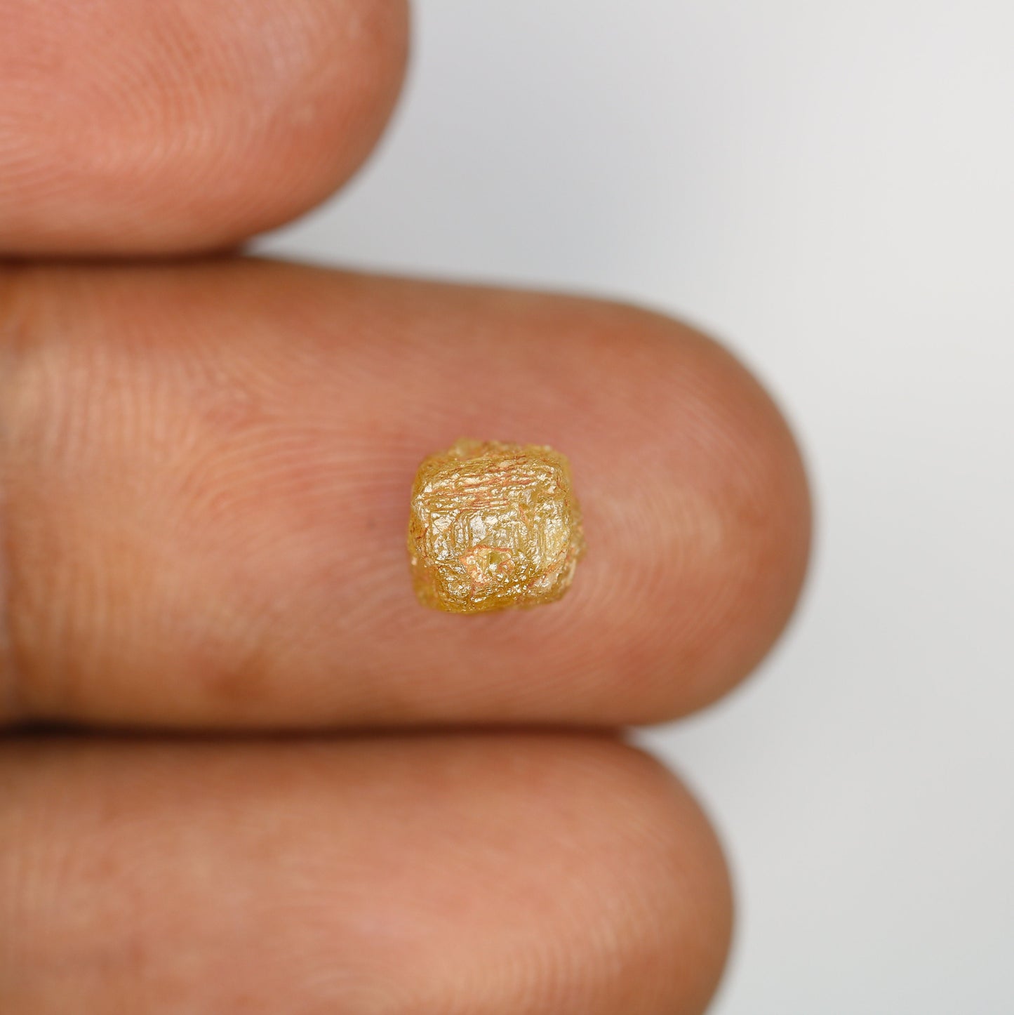 2.85 CT natural dark yellow cube rough diamond for cube diamond ring fancy rough jewelry gift for girlfriend anniversary present