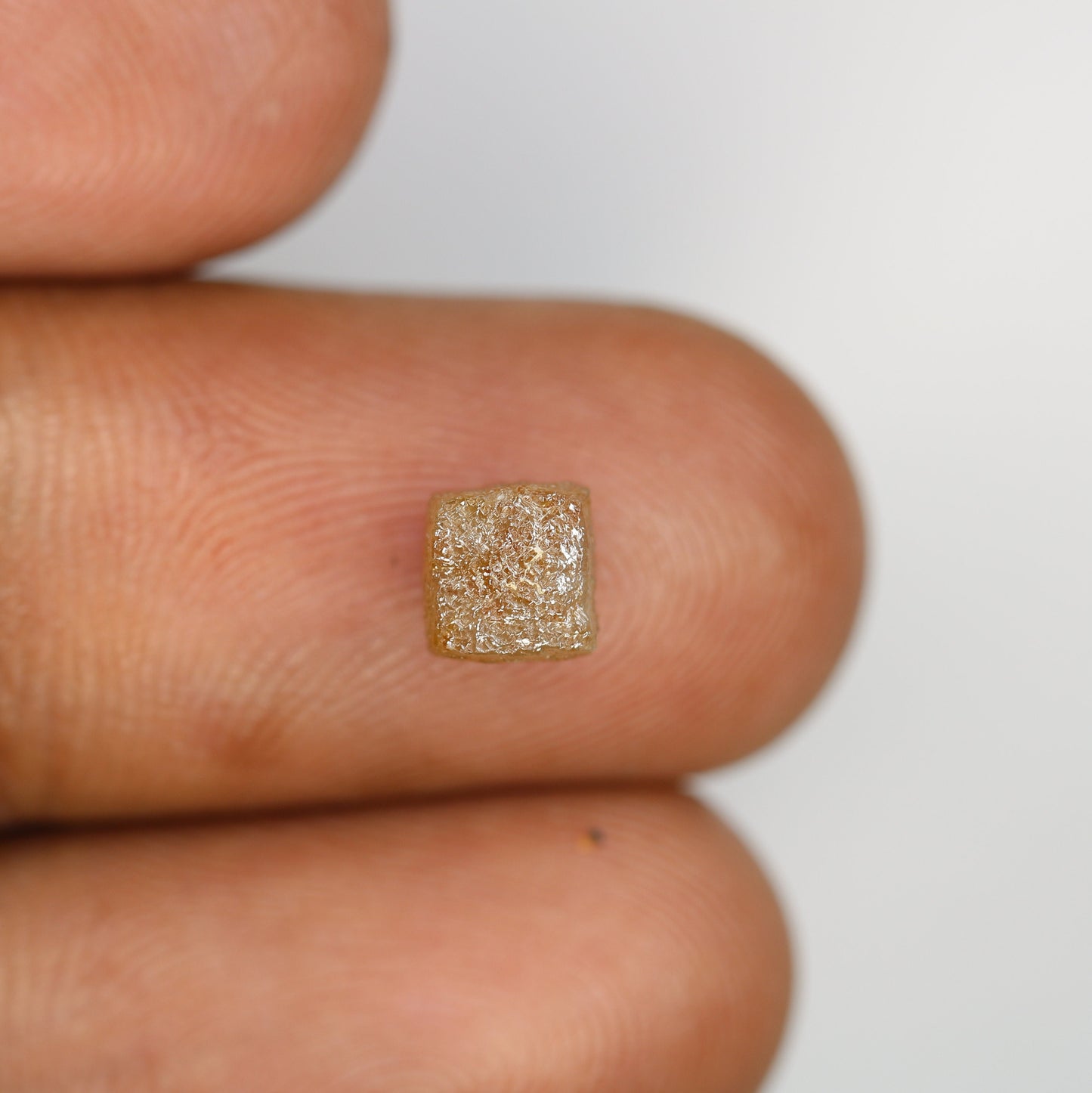 2.47 CT natural light peach cube raw diamond for proposal ring peach diamond pendant gift for girlfriend birthday present