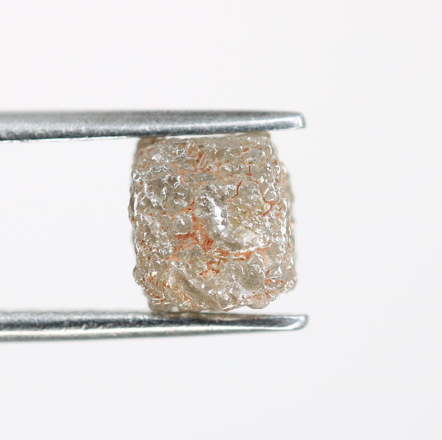 2.68 CT fancy grey cube rough diamond for custom jewelry grey rough diamond ring rough grey stone pendant Mother's Day gift