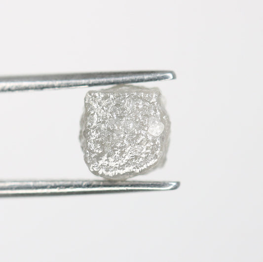 2.81 CT fancy grey cube rough diamond for proposal ring gift for sister gift for girlfriend bezel set ring anniversary present