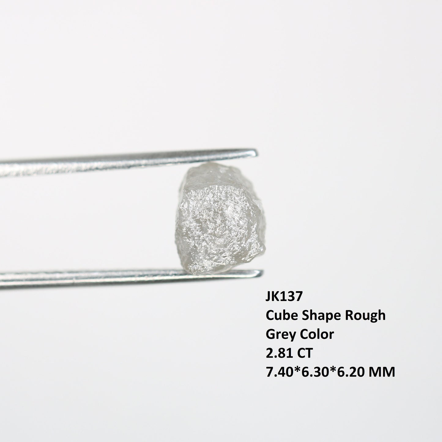 2.81 CT fancy grey cube rough diamond for proposal ring gift for sister gift for girlfriend bezel set ring anniversary present