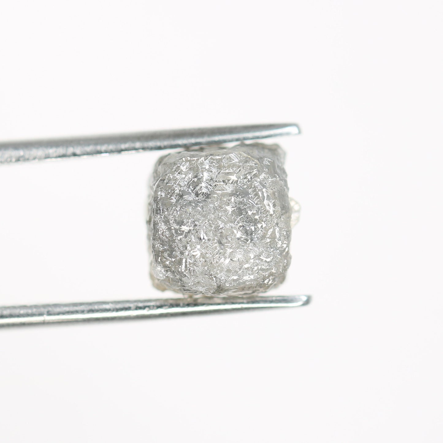 4.9 CT fancy grey rough cube diamond for engagement ring wedding jewelry grey diamond ring gift for her anniversary present