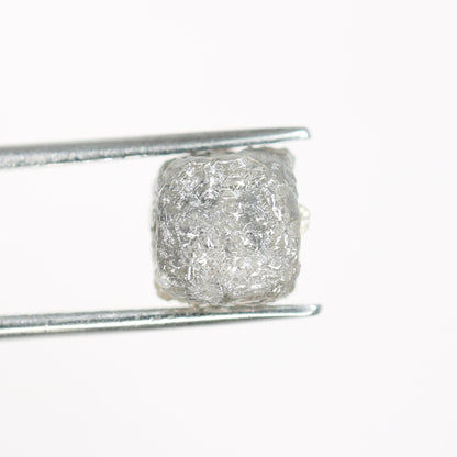 4.9 CT fancy grey rough cube diamond for engagement ring wedding jewelry grey diamond ring gift for her anniversary present
