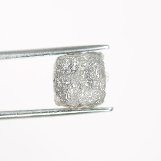 4.9 CT fancy grey rough cube diamond for engagement ring wedding jewelry grey diamond ring gift for her anniversary present