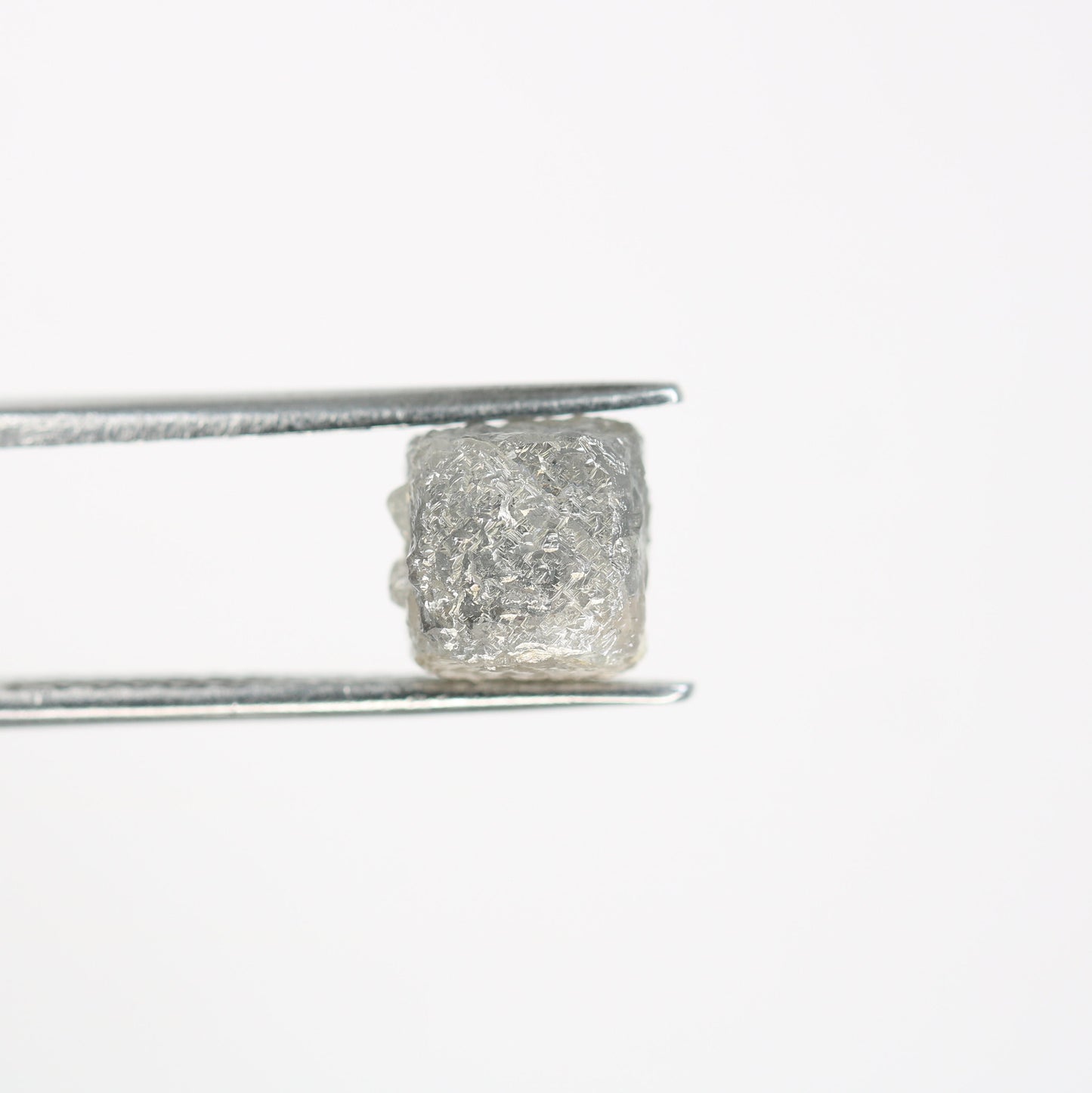 4.9 CT fancy grey rough cube diamond for engagement ring wedding jewelry grey diamond ring gift for her anniversary present