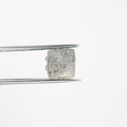 4.9 CT fancy grey rough cube diamond for engagement ring wedding jewelry grey diamond ring gift for her anniversary present